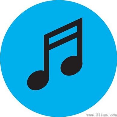 blue note icon vector