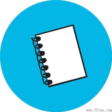 blue notebook icon vector