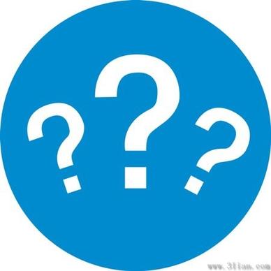 blue question mark icon vector