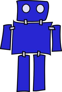 Blue Robot clip art