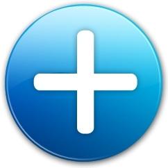Blue rounded cross sign