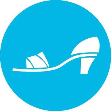 blue sandals icons vector