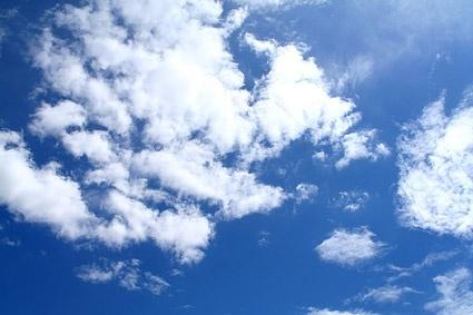 blue sky with white clouds picture 2