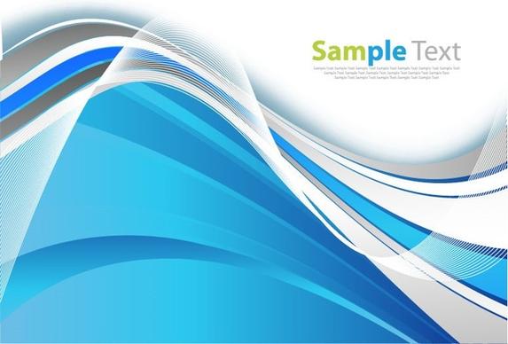 blue smooth wave abstract background vector graphic