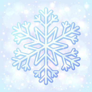 blue snowflake halation background vector