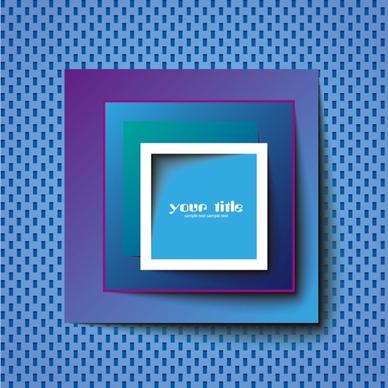 blue square advertising vector