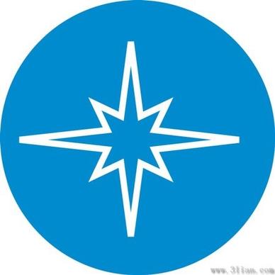 blue star icon vector
