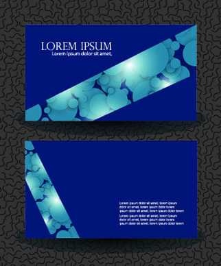 blue style business cards design vector