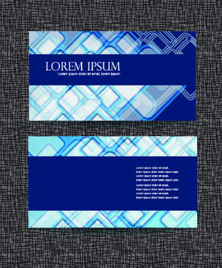 blue style business cards design vector
