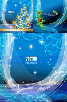 blue style christmas art background vector