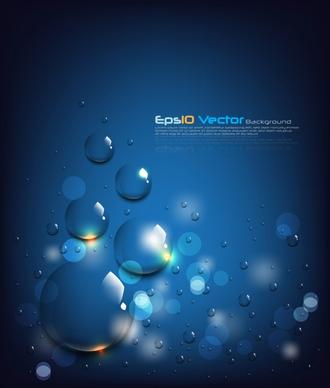 droplets background blue bokeh design