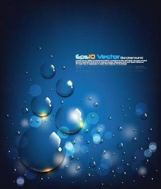 blue water drops background vector 2