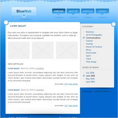 Blue Web Template