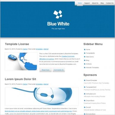 Blue White Template