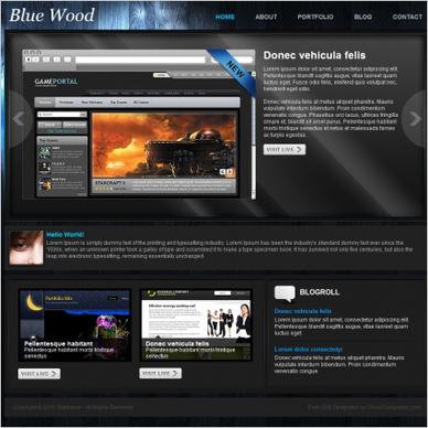 Blue Wood Template