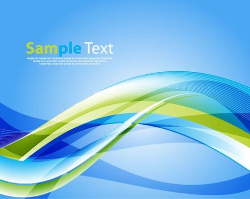 blue yellow waves abstract background vector graphic