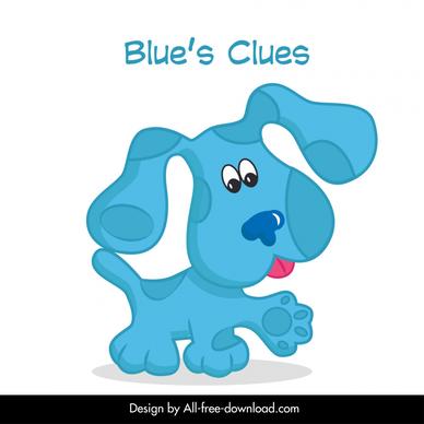 blues clues character icon cute cartoon puppy sketch