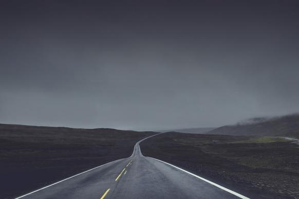 blur desert desolate empty highway horizon infinity