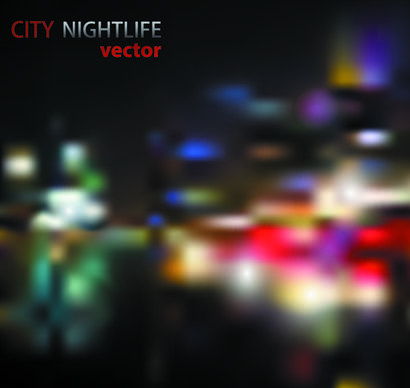 blurred city night vector background