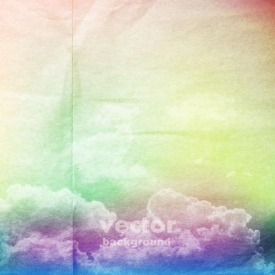 blurred cloud with grunge background vector