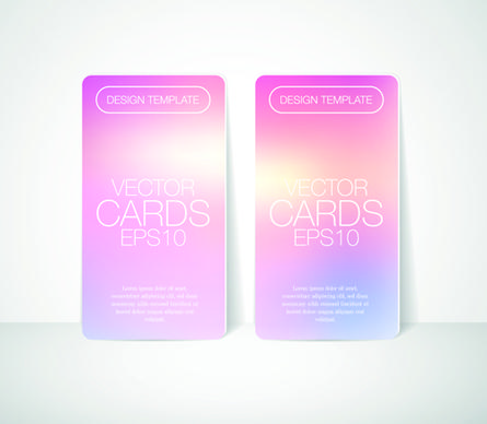 blurred colored card vector design
