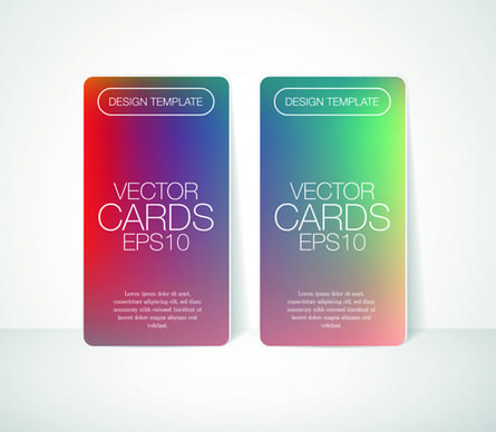 blurred colored card vector design