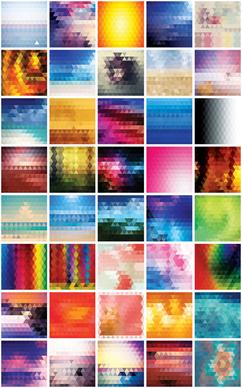 blurred mosaics vector background set