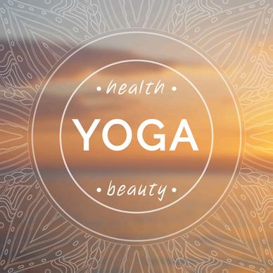 blurred yoga creative background vectors set