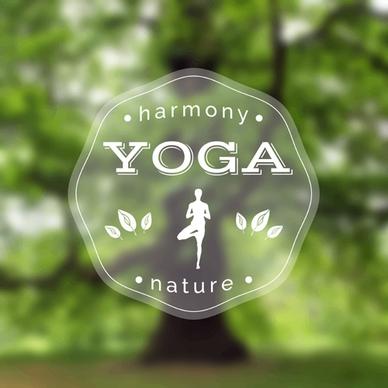 blurred yoga creative background vectors set