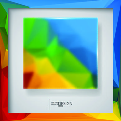 blurs glass with polygonal backgrounds vector