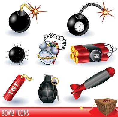bombs landmines series vector