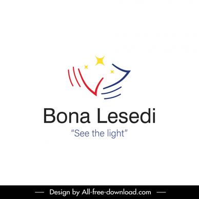 bona lesedi logo template flat classical handdrawn abstract outline 