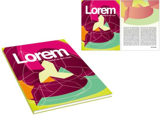 book and magazine cover design elements vector graphics