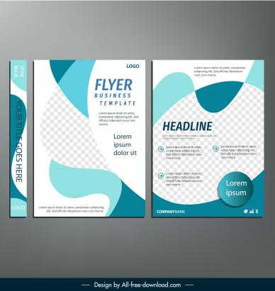  book cover template elegant checkered curves