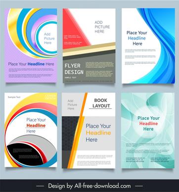 book cover templates collection elegant modern