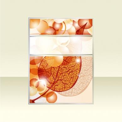 book cover template sparkling bokeh blurred leaf decor