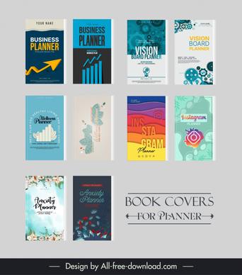 book covers templates collection elegant design