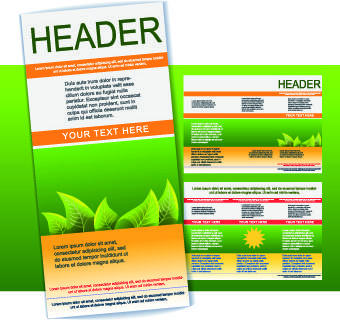 booklet flyer cover design vector set