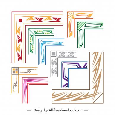 border decor element templates collection elegant classic symmetric design 
