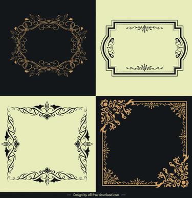 border templates classical design elegant symmetric ornament