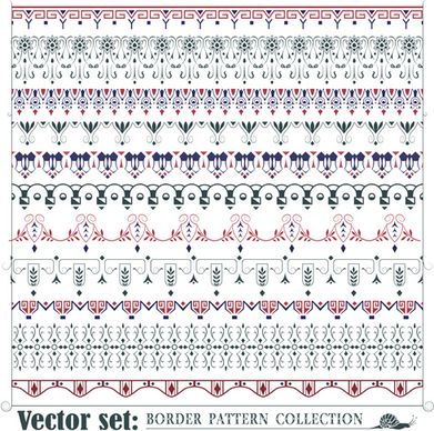 borders ornaments pattern vector set