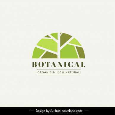 botanical logo template flat geometry