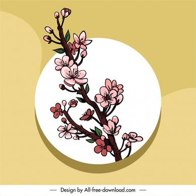 botany branch painting elegant handdrawn classic sketch