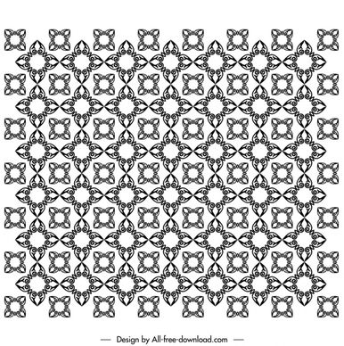 botany  pattern template flat classic repeating symmetrical illusion design