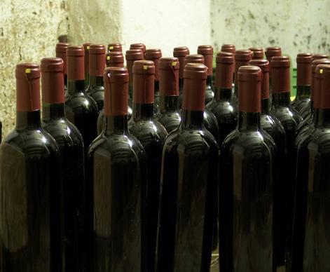 bottles wine cellar