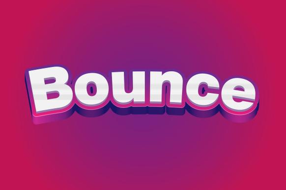 bounce 3d text