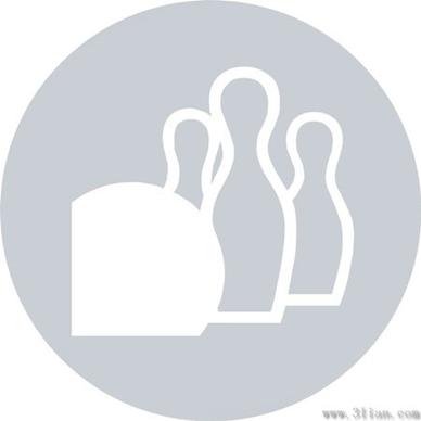 bowling icons vector