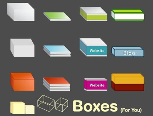 Boxes free vector
