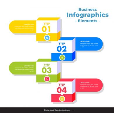 boxs infographic template modern 3d