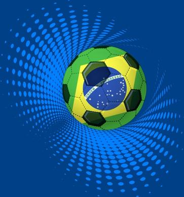 brazil background ball flag icons 3d twist decor